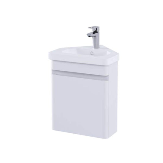 RAK Resort 450mm Wall Hung Corner Vanity Unit – Matt Finishes
