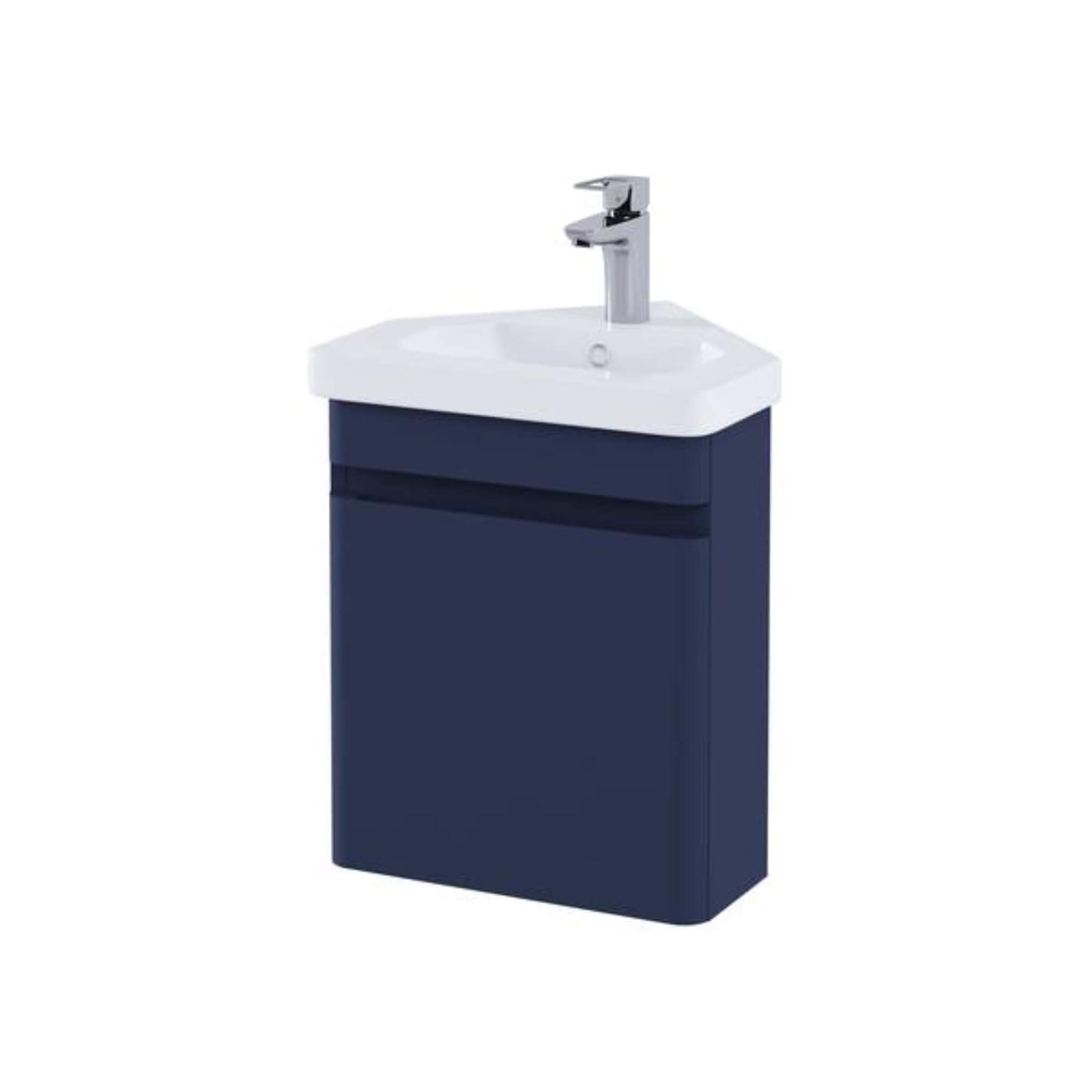 RAK Resort 450mm Wall Hung Corner Vanity Unit – Matt Finishes