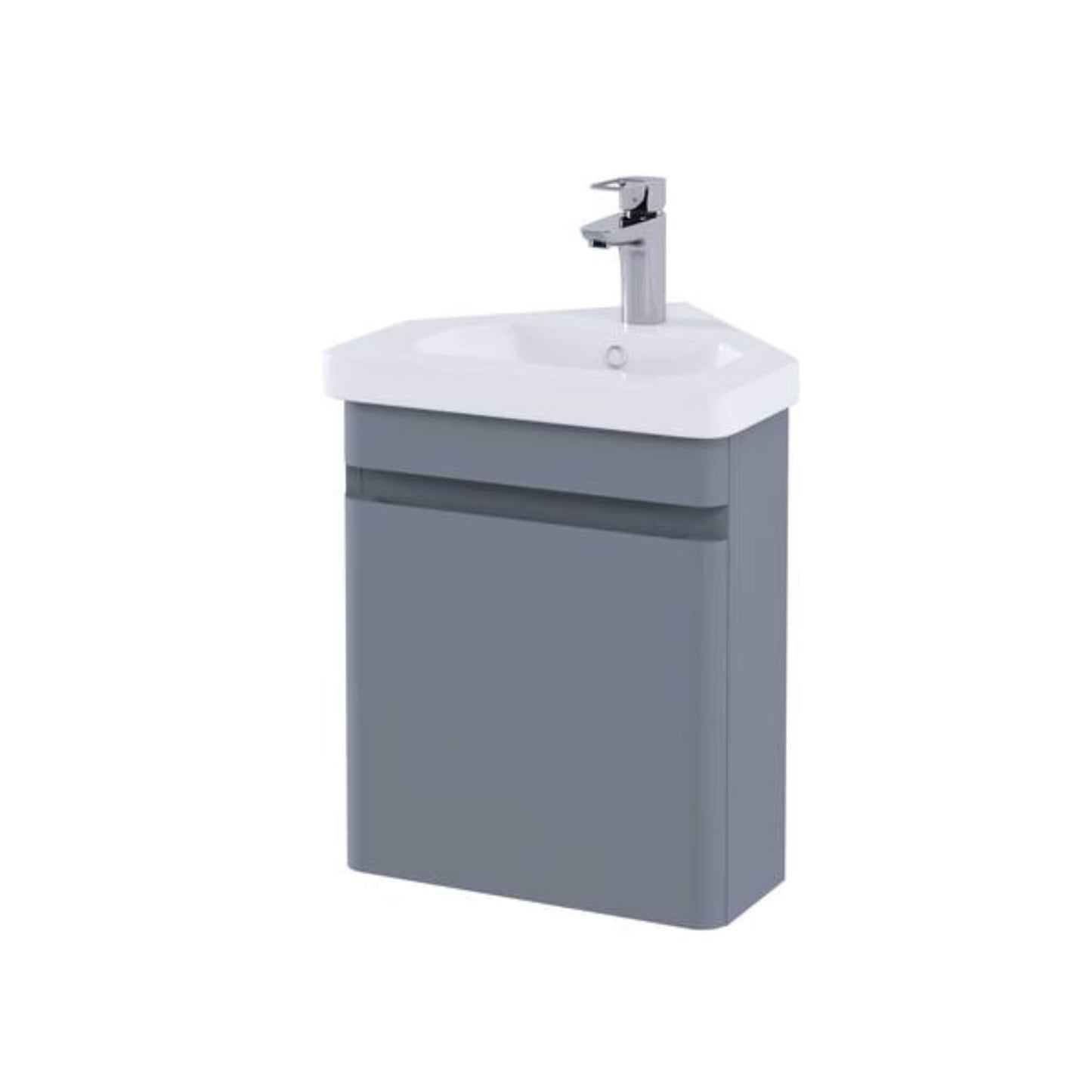 RAK Resort 450mm Wall Hung Corner Vanity Unit – Matt Finishes