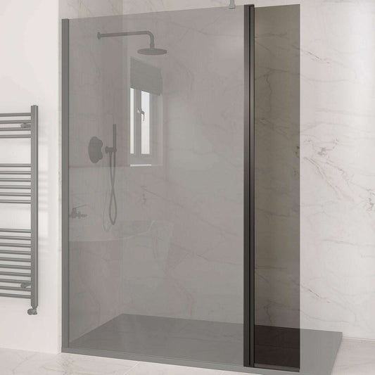 F10061_Elite_Walk_In_Flipper_Smoked_Glass_Black_Profile